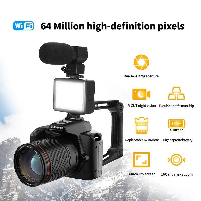 Appareil Photo Numérique Double Caméra Vision Nocturne 64 Millions Pixels Haute Définition WIFI Sans Carte Mémoire