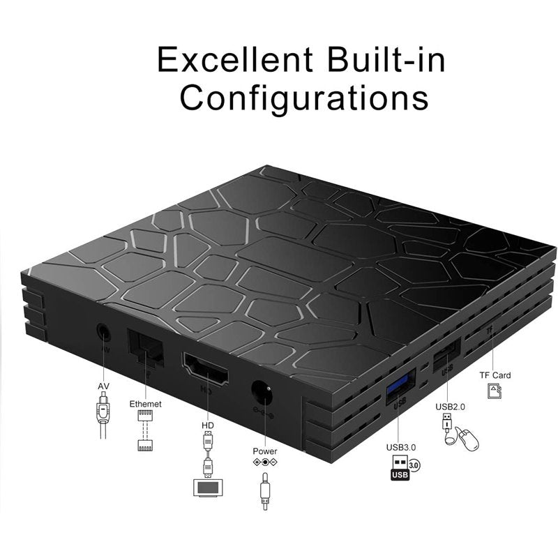 Box Android Full HD 4K Boitier Multimedia HDMI Bluetooth WiFi 4GB RAM
