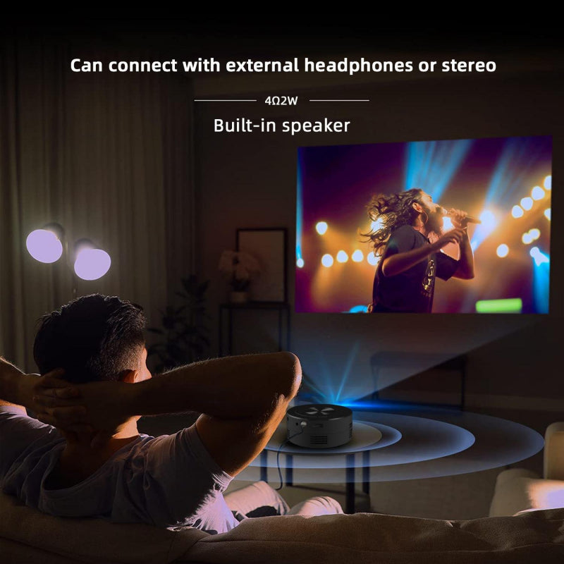 Mini Vidéoprojecteur Portable HD LED 320 X 180P Idéal Pour Jeux Et Vidéos Compatible Avec Téléphone Et Fire TV Stick