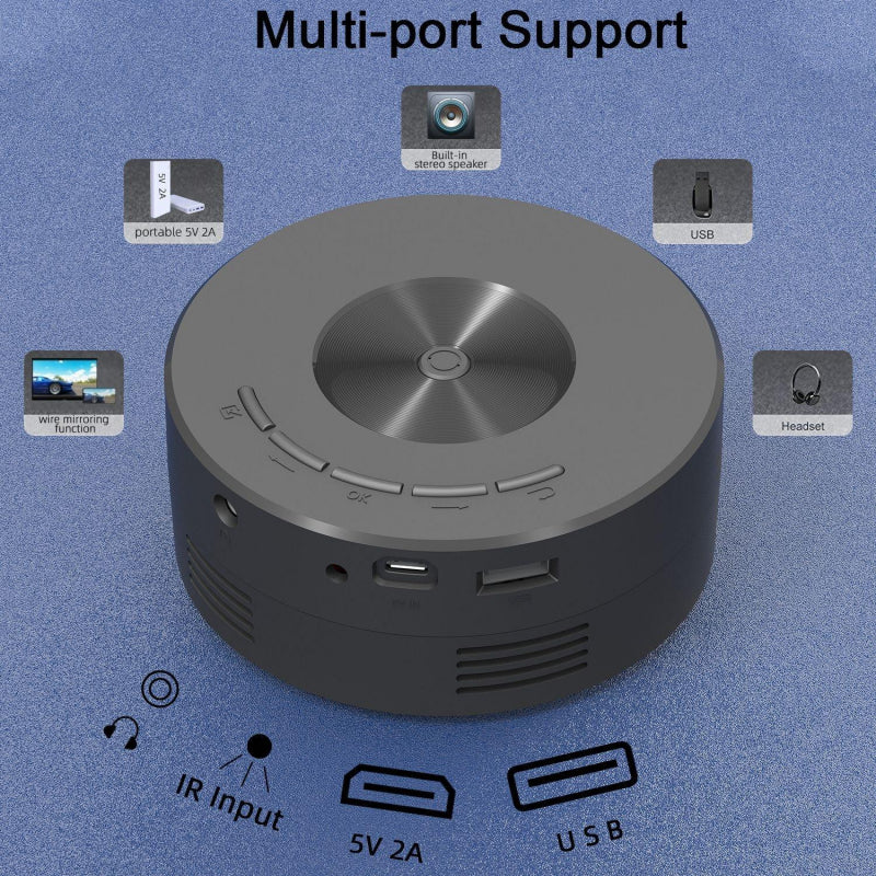Mini Vidéoprojecteur Portable HD LED 320 X 180P Idéal Pour Jeux Et Vidéos Compatible Avec Téléphone Et Fire TV Stick
